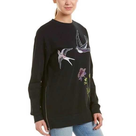 EI8HT DREAMS EMBROIDERED SWEATSHIRT TUNIC Small - Picture 1 of 5